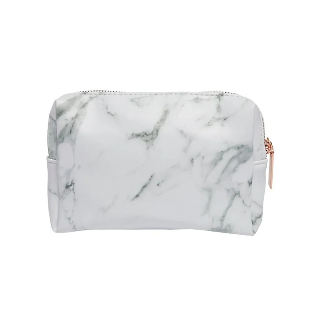 🆕 Zoë Ayla 7 Piece Marble Effect Make Up Brush Set with Vegan Leather Pouch